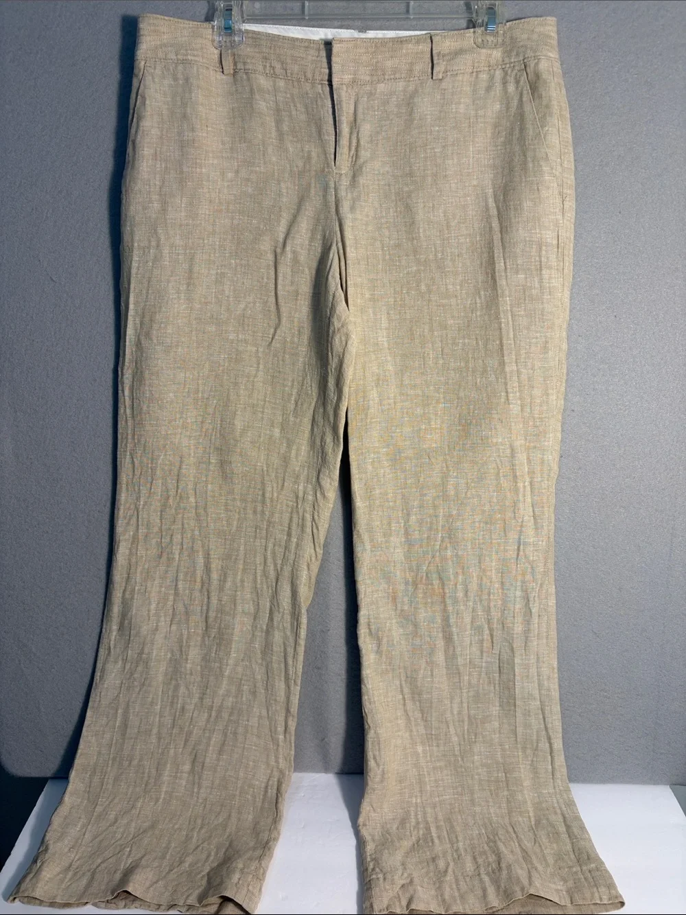 Banana Republic Women's Tan 100% Linen Trousers